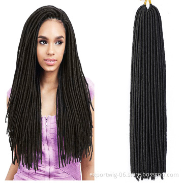 Synthetic Dreads Locs Hair Ombre Straight 20 inch Faux Locs Crochet Braid Hair Dread Lock Extensions